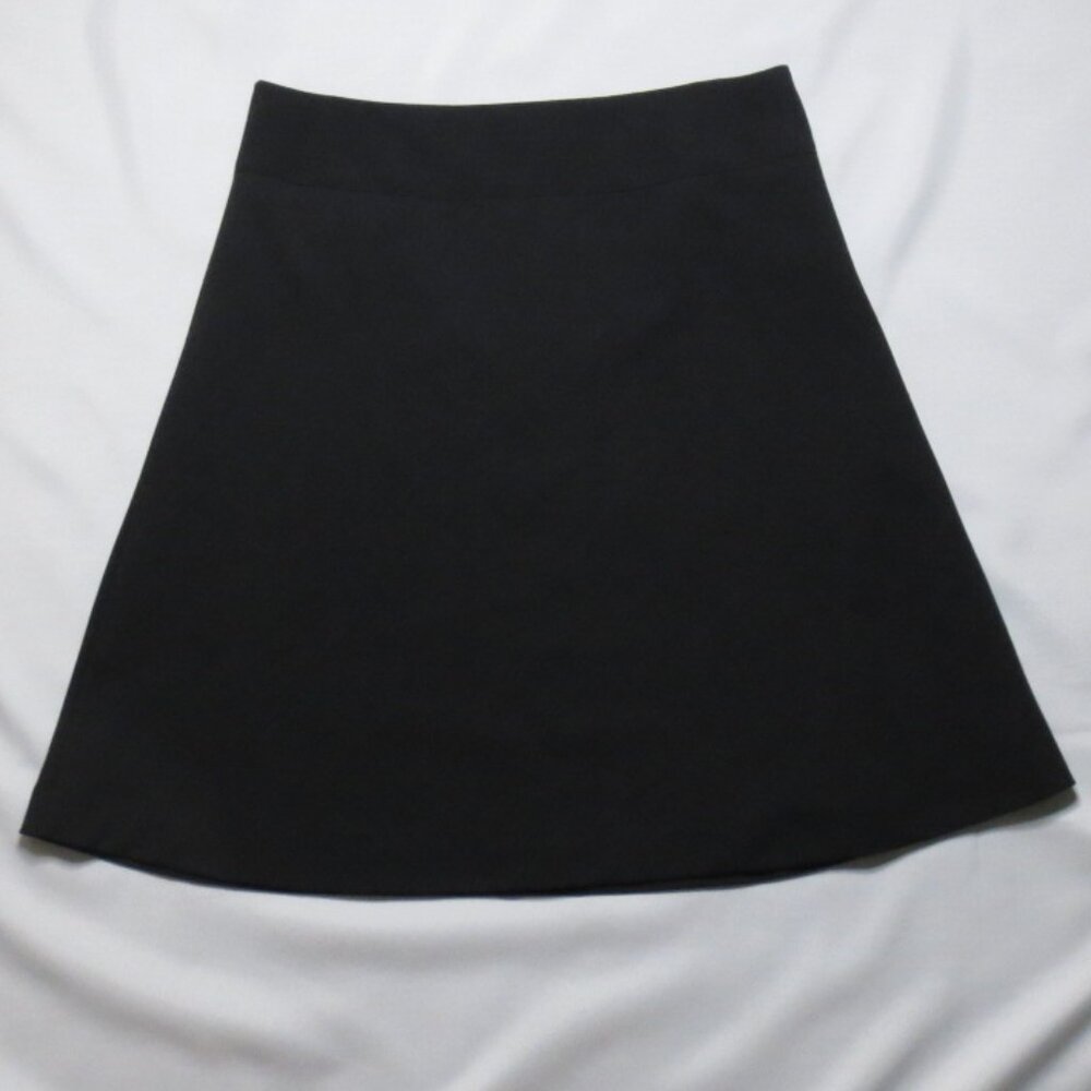 4/$14 EXPRESS womens SKIRT dark gray A-LINE midi CAREER stretch UNIFORM size 10